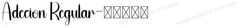 Adecion Regular字体转换